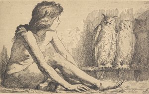 Das Mädchen mit den Eulen von Frans Schwartz
