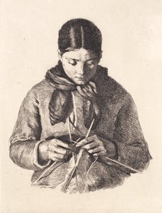 Die Strickerin von Frans Schwartz