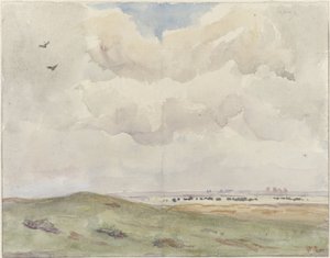 Dünenlandschaft mit Herde