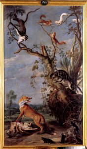 Die Katze und der Fuchs Illustration der Fabel von Jean de la Fontaine von Frans Snyders