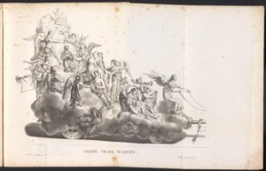 Vierter Prunkwagen im Umzug für den Heiligen Rombout, 1825