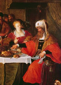 Herodes und Herodias beim Fest des Herodes (Detail)