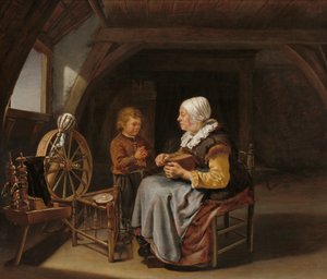 Das Tischgebet, ca. 1650-55 von Frans van Mieris