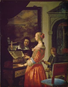 Frau am Cembalo