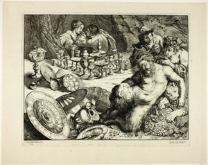 Bacchus und betrunkener Silenus—Der Traum des Silenus von Frans van den Wyngaerde