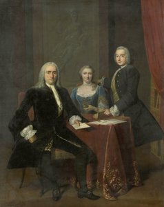 Familiengruppe in einem Interieur von Frans van der Mijn