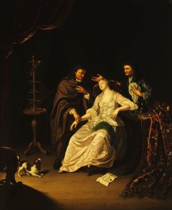 Ein Arzt, der ein ohnmächtiges Mädchen behandelt, 1713 von Frans van the Younger Mieris