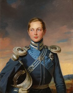 Porträt des Zesarewitsch Alexander Nikolajewitsch in der Uniform des Atamansky-Kosakenregiments