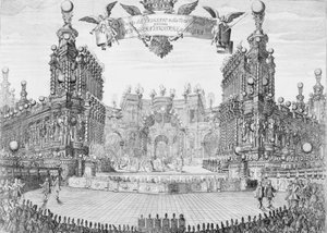 Proszenium für Angelica, Vincitrice di Alcina, 1716