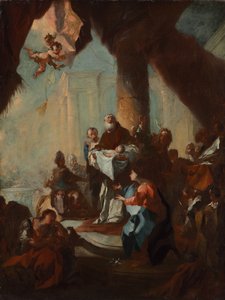 Studie für die Darstellung Christi im Tempel für St. Ulrich, Wien, um 1750 von Franz Anton Maulbertsch