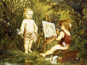 Tummelnde Putti