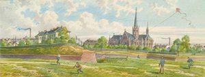 Zwischen Westbahn und Mariahilfer Linie (Blick auf den Linienwall) von Franz Gerasch