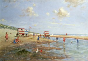 Strandszene von Franz Helfferich