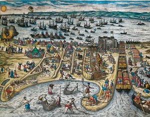 Eroberung von La Goulette und Tunis durch Karl V. von Franz Hogenberg