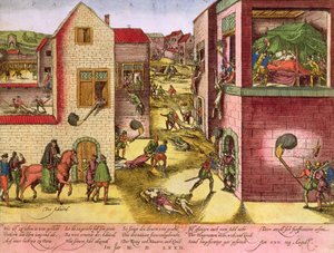 Tod von Admiral Gaspard II de Coligny (1519-72) zur Zeit des Massakers an Bartholomäus, 1572