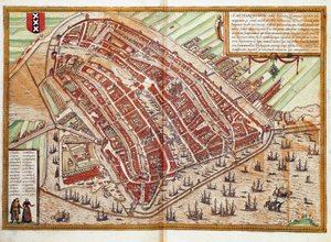 Karte von Amsterdam von Franz Hogenberg