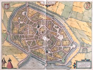 Mons, Belgien (Gravur)
