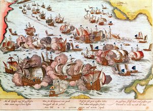Seekampf zwischen den Geusen und den Spaniern im Jahr 1573