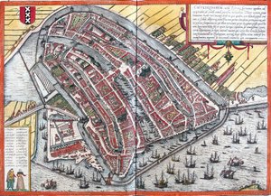 Plan von Amsterdam, Niederlande von Franz Hogenberg