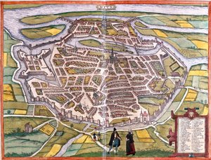 Plan von Metz, Frankreich von Franz Hogenberg
