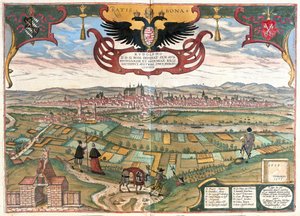 Regensburg mit dem Wappen des Kaisers Rudolf II., Deutschland