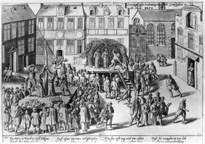 Scheiterhaufen in Brügge während der Regierung von Fernando Alvarez de Toledo, Herzog von Alba