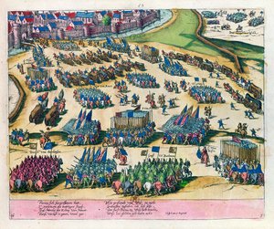Der Herzog von Parma befreit Paris von der Belagerung durch die Truppen von Heinrich IV im Jahr 1590 von Franz Hogenberg