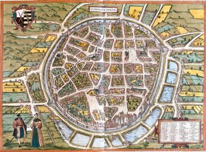 Stadtplan von Freiberg (Fribergum Misinae), Deutschland