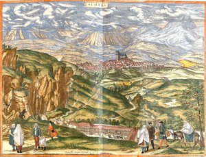 Ansicht von Alhama de Granada (Alhama), Spanien von Franz Hogenberg