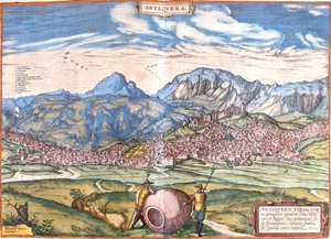 Ansicht von Antequera, Spanien von Franz Hogenberg