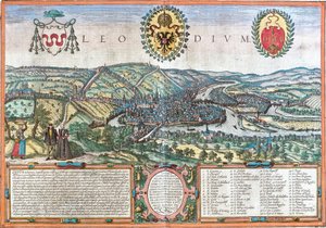 Ansicht von Lüttich (Leodium), Belgien (Radierung)