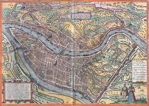 Ansicht von Lyon (Lugdunum), Frankreich von Franz Hogenberg