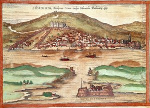 Ansicht von Sibenik von Franz Hogenberg