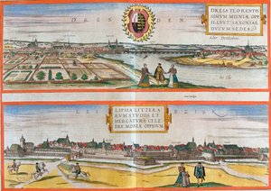 Ansichten von Dresden und Leipzig, Deutschland