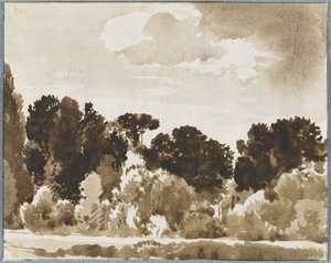 Waldrand an einem strahlenden Tag von Franz Innocenz Josef Kobell