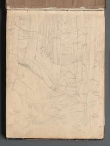Album mit Ansichten von Rom und Umgebung, Landschaftsstudien, Seite 01a: Römische Landschaft von Franz Johann Heinrich Nadorp