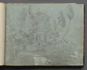 Album mit Ansichten von Rom und Umgebung, Landschaftsstudien, Seite 05a: Saint Isidoro