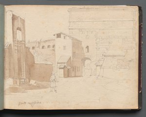 Album mit Ansichten von Rom und Umgebung, Landschaftsstudien, Seite 11a: Porta Maggiore