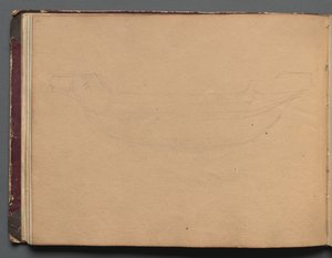 Album mit Ansichten von Rom und Umgebung, Landschaftsstudien, Seite 19b: Skizze eines Bootes