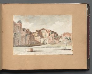 Album mit Ansichten von Rom und Umgebung, Landschaftsstudien, Seite 22a: Terme di Diocleziano, Rom