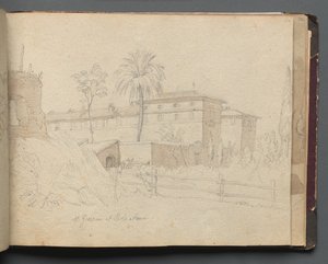 Album mit Ansichten von Rom und Umgebung, Landschaftsstudien, Seite 38a: St. Giovanni e Paolo