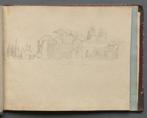 Album mit Ansichten von Rom und Umgebung, Landschaftsstudien, Seite 51a: Römische Landschaft