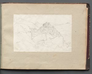Album mit Ansichten von Rom und Umgebung, Landschaftsstudien, Seite 53a: Vivaro