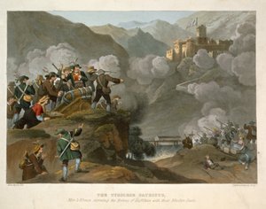 Die Tiroler Patrioten stürmen die Festung Kuffstein mit ihren Holzkanonen, aus Historic, Military and Naval Anecdotes