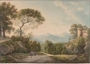 Blick von Tivoli über das Tibertal bei Sonnenuntergang von Franz Kaisermann