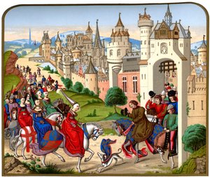 Einzug der Königin Isabeau von Bayern in Paris, ca. 1500, 1870