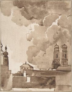 Ansicht von München mit Marienkirche rechts