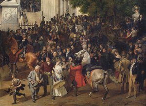 Parade auf dem Opernplatz in Berlin (Detail) von Franz Krüger