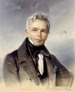 Porträt von Karl Friedrich Schinkel (1781-1841), preußischer Maler und Architekt von Franz Krüger