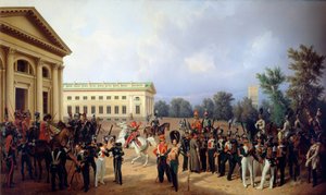 Die Kaiserliche Russische Garde in Zarskoje Selo im Jahr 1832, 1841 von Franz Krüger